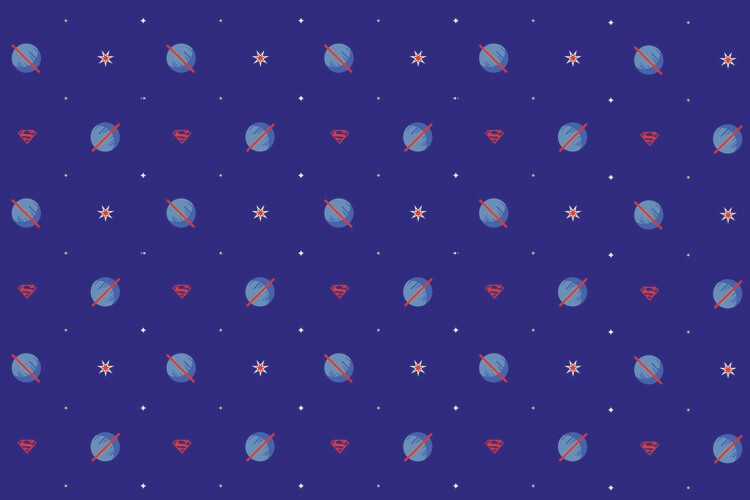 Poster Superman - Planets in space