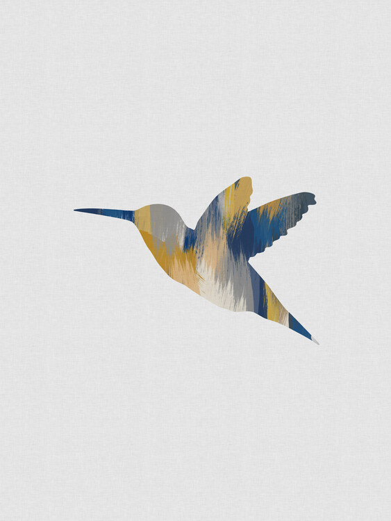 Poster Blue & Yellow Hummingbird I