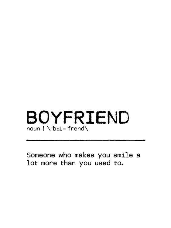 Poster Quote Boyfriend Smile