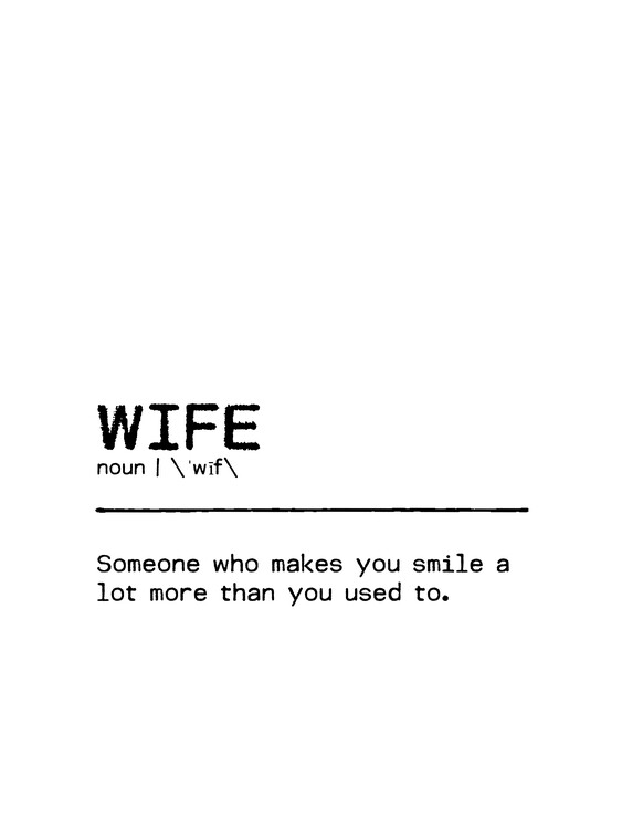 Plakát Quote Wife Smile
