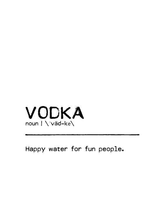 Poster Quote Vodka Fun