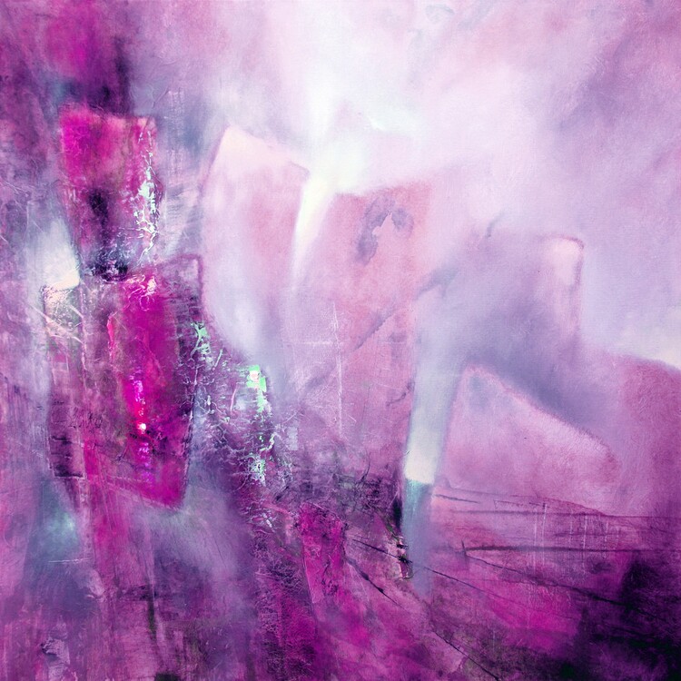 Плакат the bright side - pink with a hint of purple