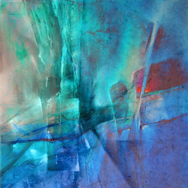Plakat Pas de deux - red and turquoise