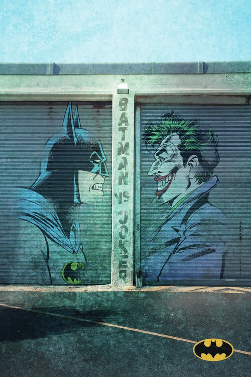 Fotomural Batman vs. Joker - Grafitti
