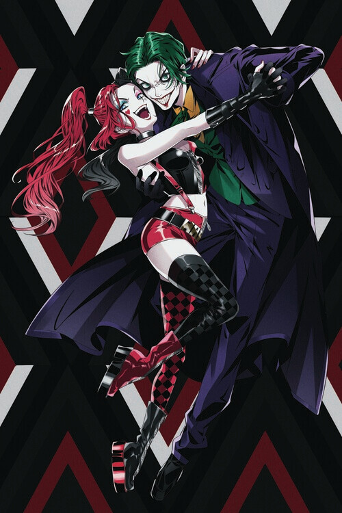 Fotomural Joker and Harley - Manga