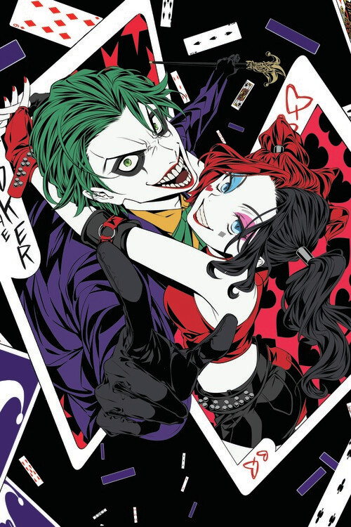 Fotomural Joker and Harley - Manga