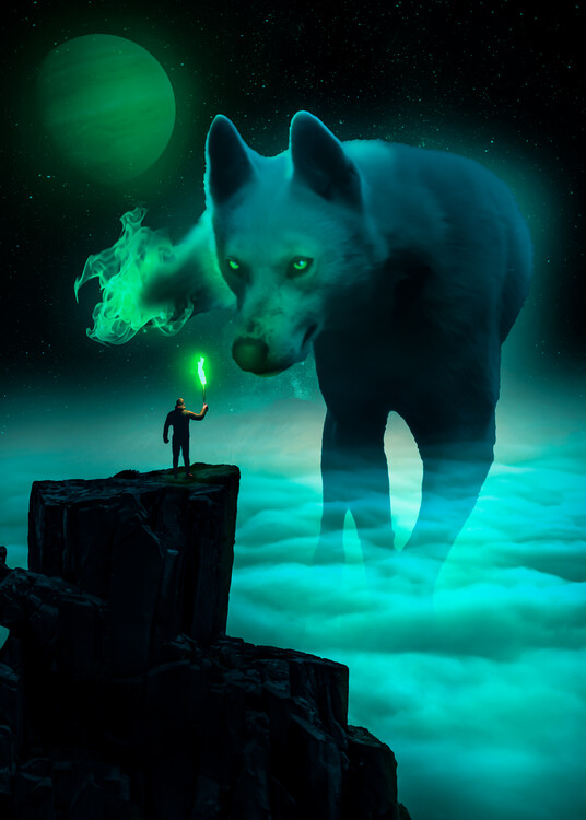 Poster Mystic Wolf Animal