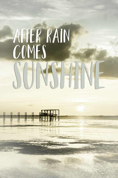 Плакат After rain comes sunshine | Sunset