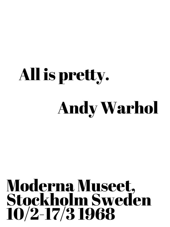 Poster All is pretty - Andy Warhol
