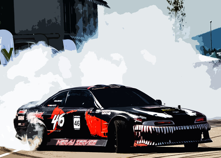 Poster Drifting Car Auto Drift