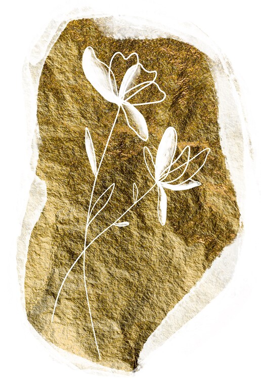 Плакат Gold flowers