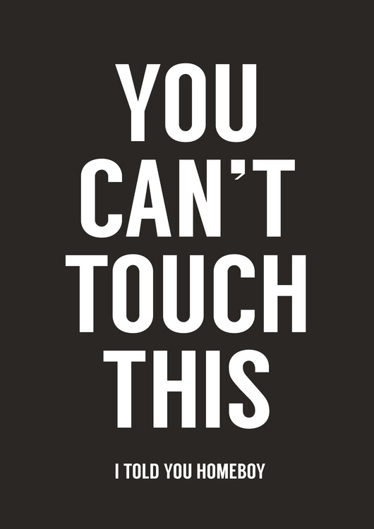 Poster You can't touch this