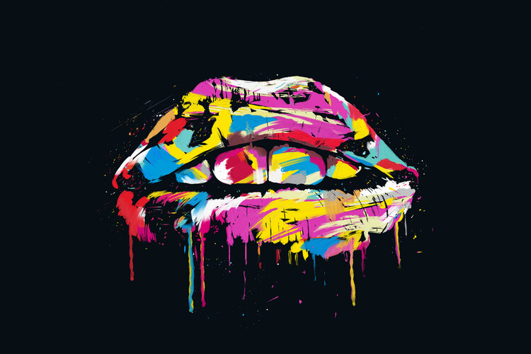 Poster Colorful lips