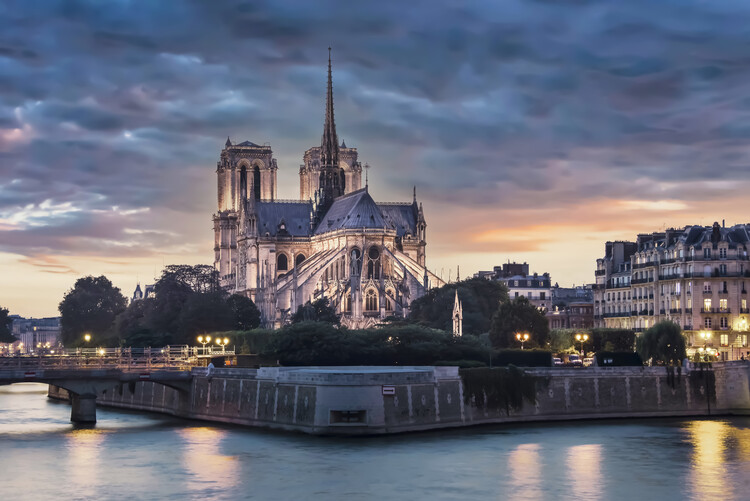 Póster Notre-Dame Sunset