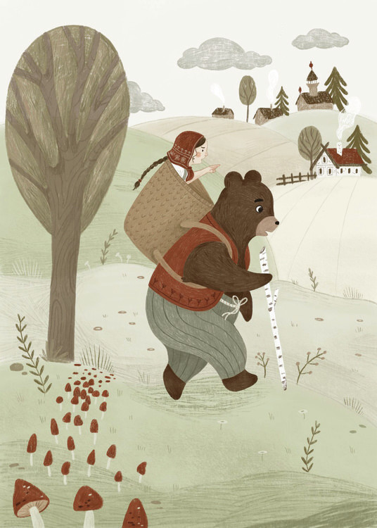 Poster Mascha and bear