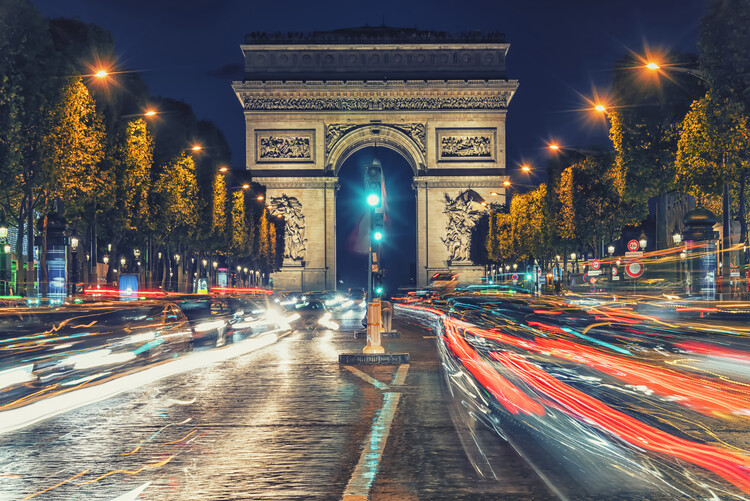 Poster Champs-Elysees By Night