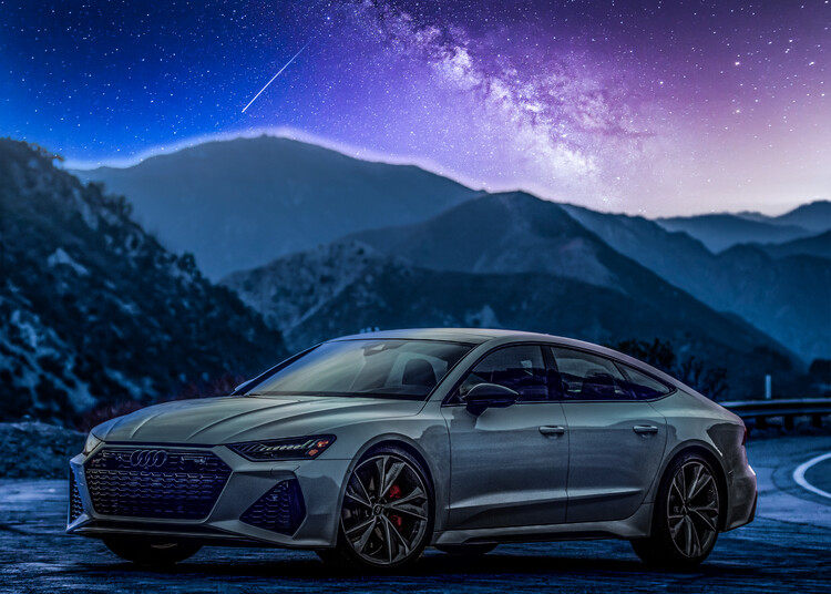 Poster Car Sportcar Auto Sportwagen in Space Nightsky