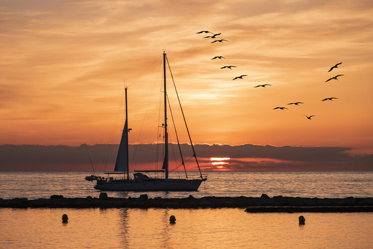 Poster French Riviera Sunrise