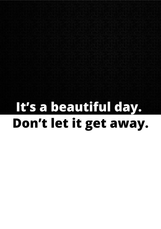 Poster Beautiful day