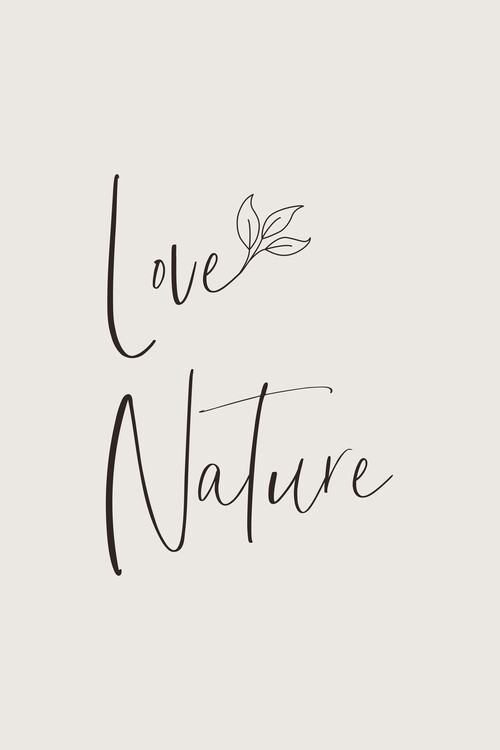 Poster Love nature - minimalist
