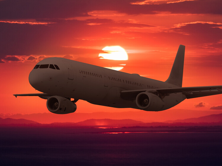 Plakat Airplane in the Sunset