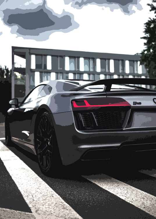Plakat Grey R8 Sport Car