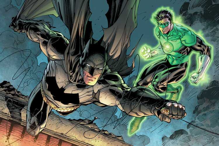 Canvas Print Batman and Green Lantern