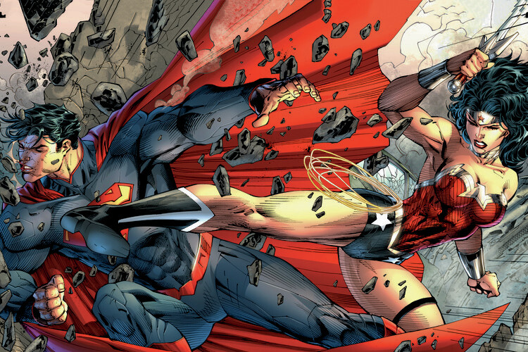 Canvas Print Superman vs. Wonder Woman