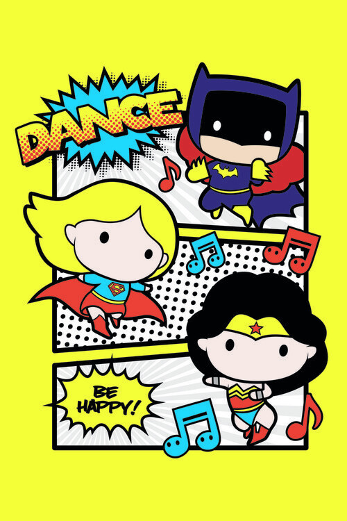 Poster Justice League - Dancing Chibi