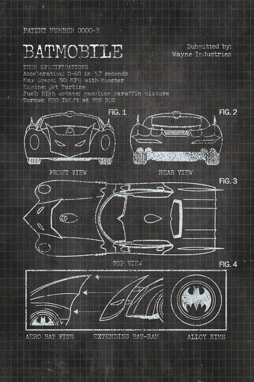 Poster Batmobile - Tech Specifications