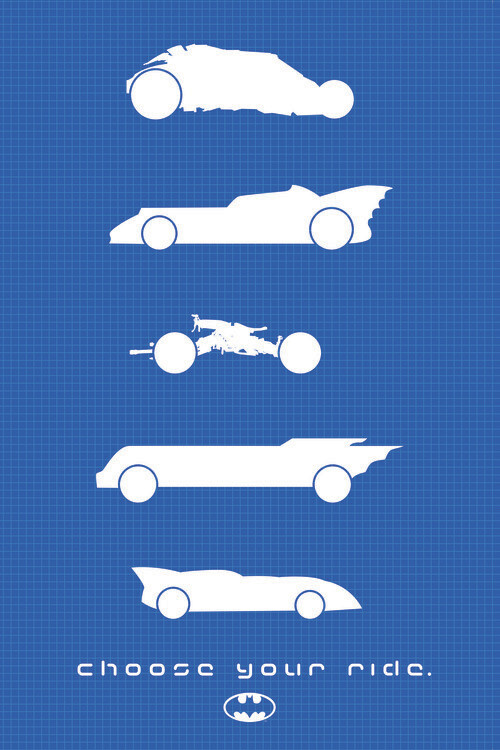 Wall Mural Batman collection - choose your ride