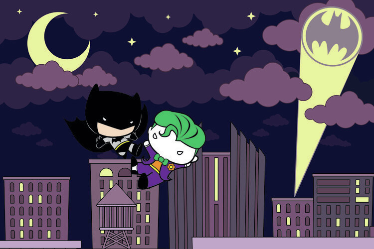 Poster Batman and Joker - Chibi