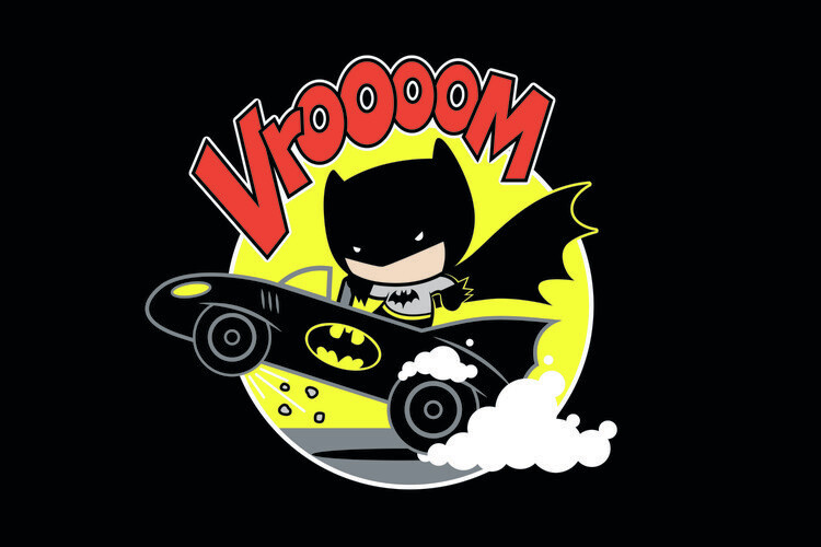 Poster Batman in action - Chibi