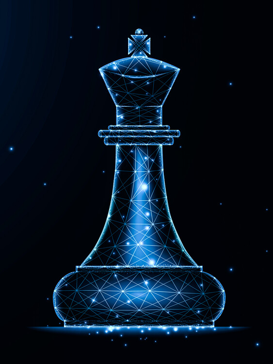 Принти на полотні Cosmic Chess King