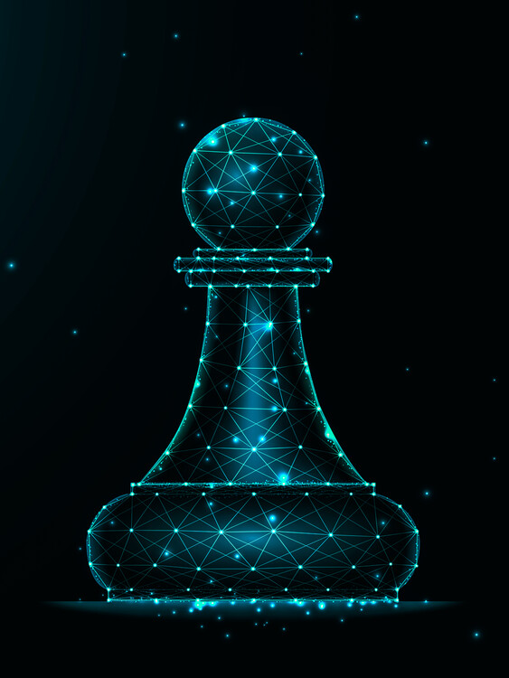 Vászonkép Cosmic Chess Pawn