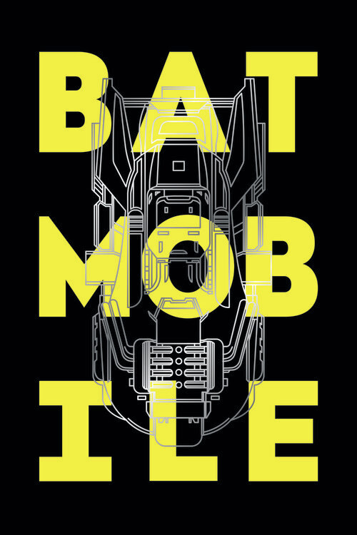 Wall Mural Batmobile-Schema
