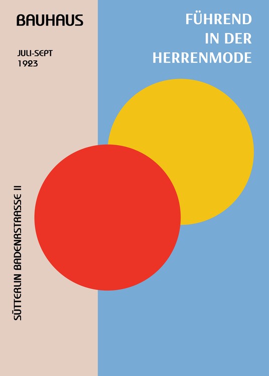 Poster Bauhaus Führend in der Herrenmode