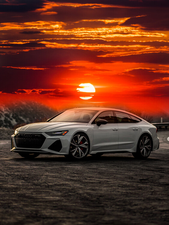 Plakat A7 Car Auto in Sunset