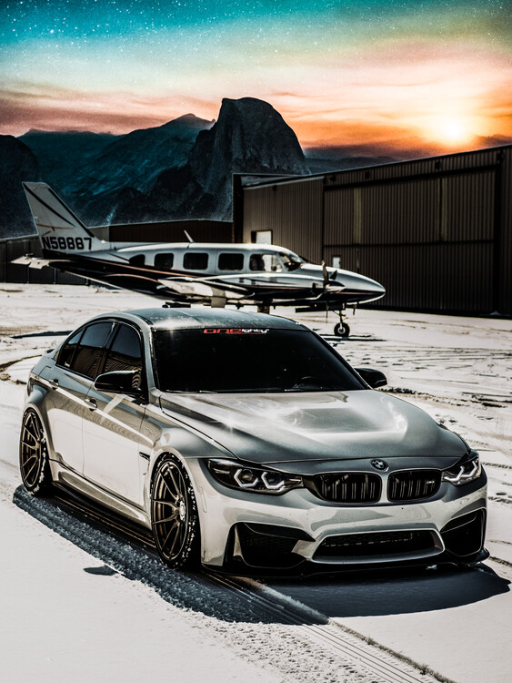 Poster Sport Car and Privat Jet