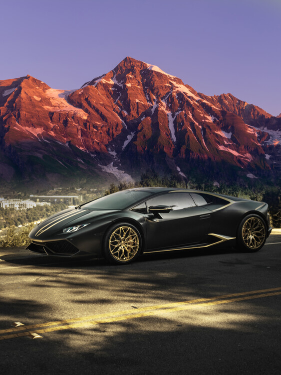 Poster Sport Car in the Mountains