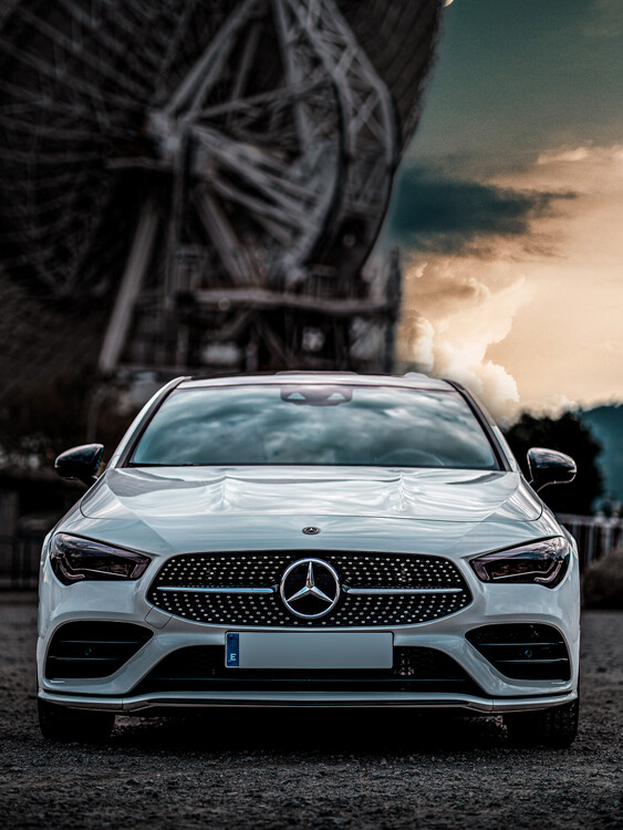 Canvas Print White Limousine Car