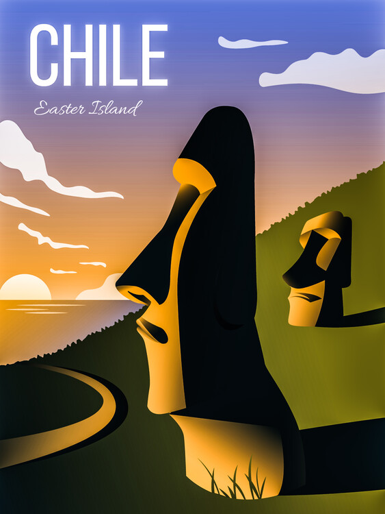 Poster Chile Vintage Travel