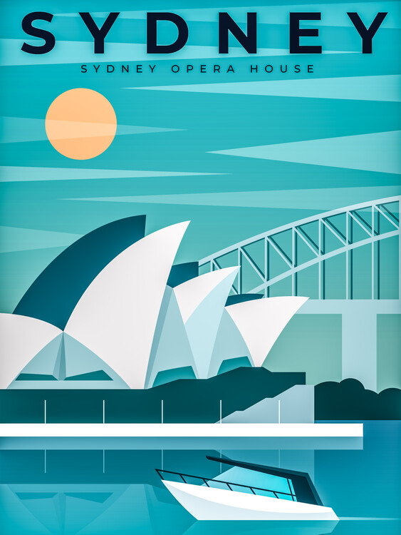 Poster Sydney Opera House Vintage