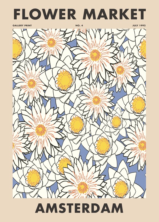 Poster Flower Market Amsterdam