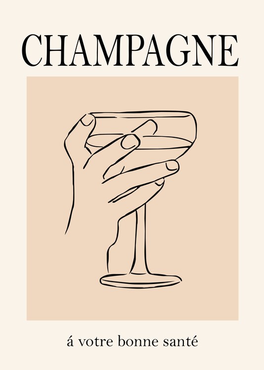 Poster Champagne Vintage