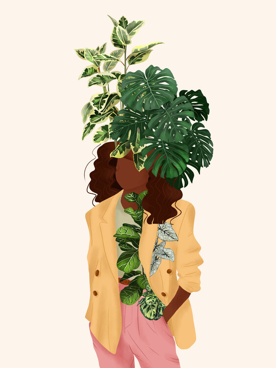 Poster Fashionable Plant  Lady