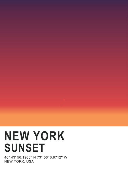 Poster New York Sunset
