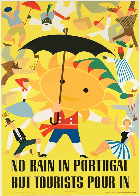 Poster No Rain in Portugal But Tourists Pour In