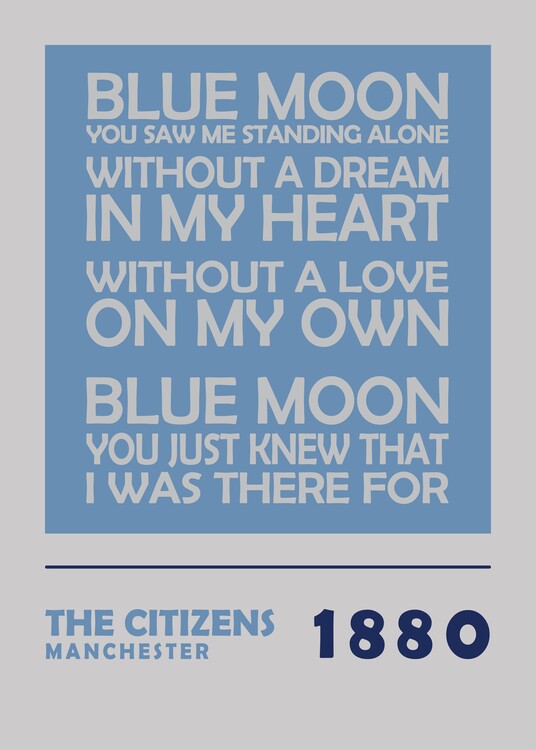 Plakát Blue Moon Manchester