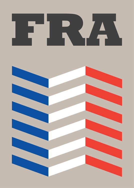 Poster France Flag Artwork